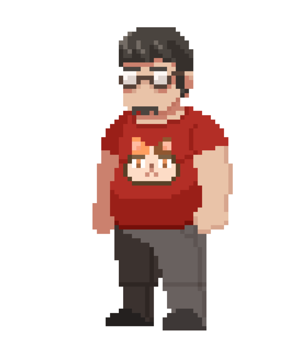 Pixel art portrait of PING